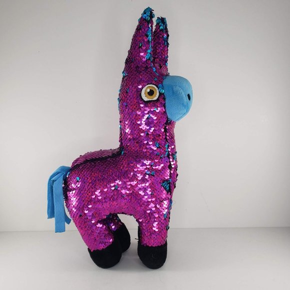 Redemption Plus Pinata Llama Donkey Reversible Sequin Plush Stuffed Animal - Picture 1 of 7